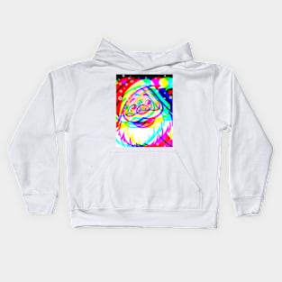 Psychedelic Trippy Xmas Funny Crazy Santa Kids Hoodie